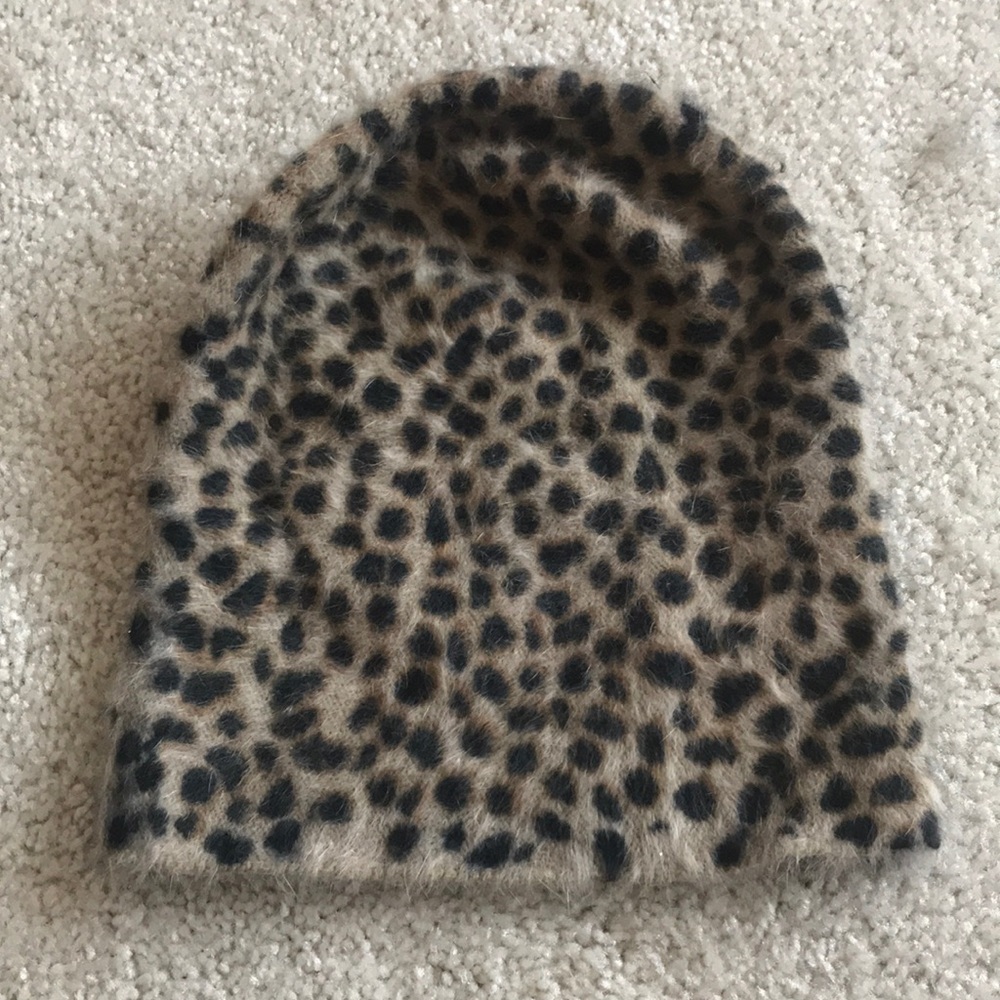 Leopard print beanie